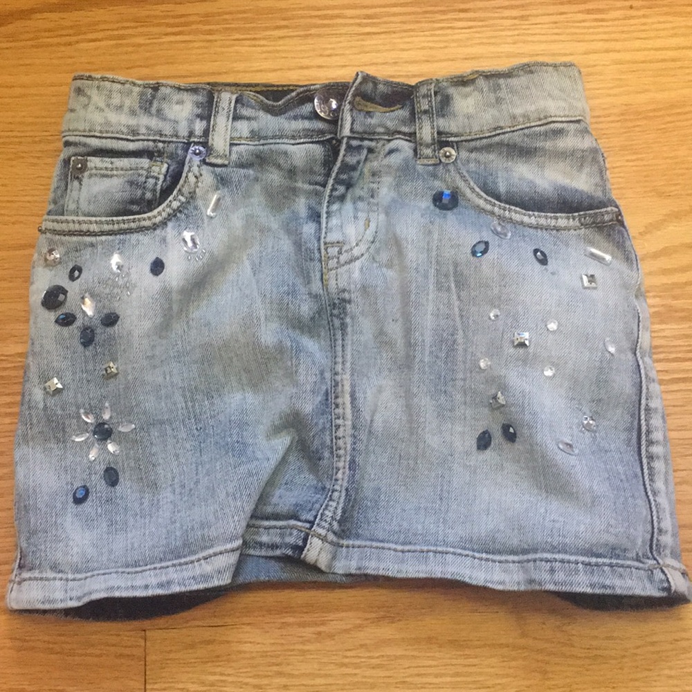 Jean skirt with jewels